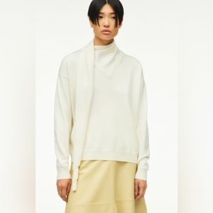 Zara Limited Edition Ecru Scarf Sweater